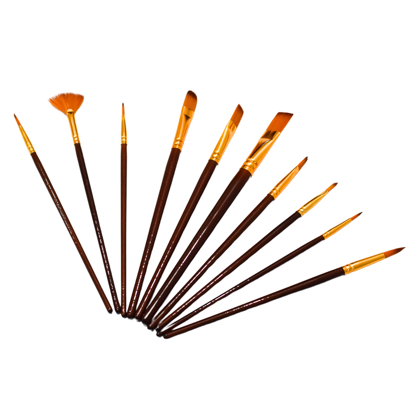 Brush set MIX 8 ( Flat , Round , Angled )