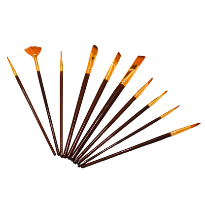 Brush set MIX 8 ( Flat , Round , Angled )